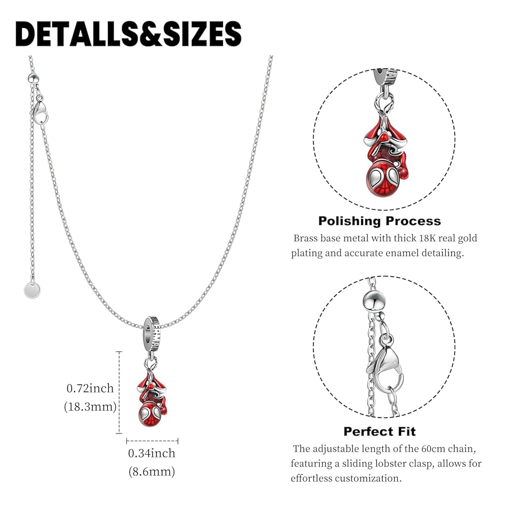 スパイダーマン チャーム PANDORA（パンドラ）の「マーベル ハンギング スパイダーマン